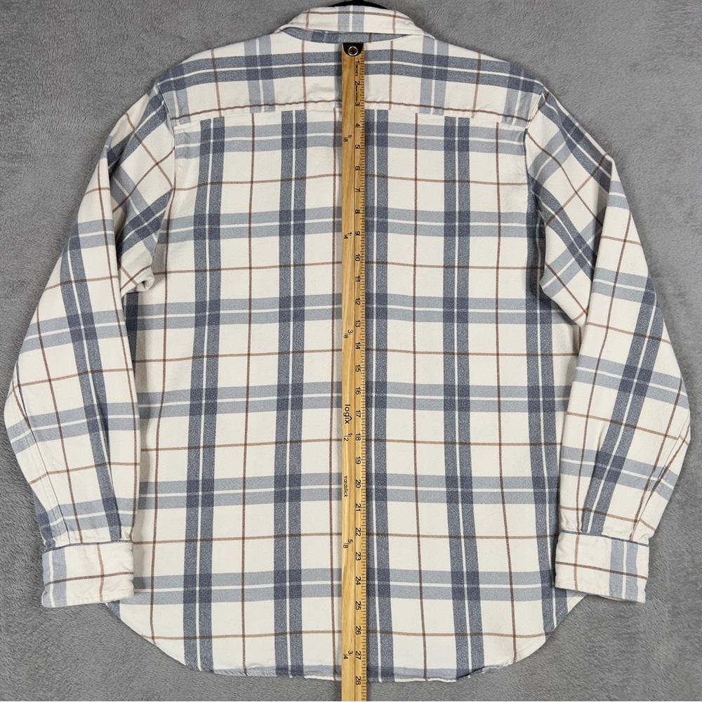 Frank & Eileen Eileen Relaxed Plaid Button Up Shirt Women's Large Cream Gray - Picture 10 of 10